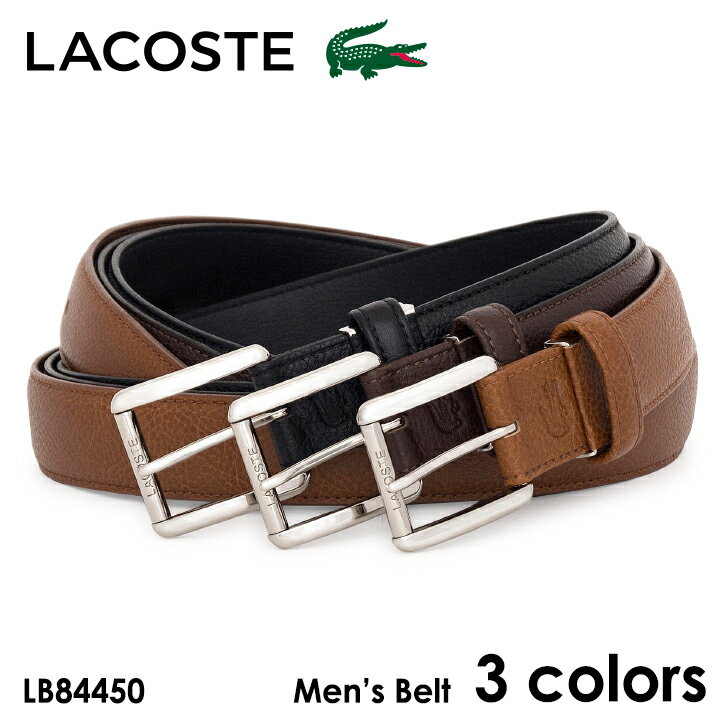 LACOSTE ベルト メンズ 【全品10倍｜6/1 0時～24H限定】ラコステ ベルト メンズ LB84450 LACOSTE 本革 レザー カジュアル ビジネス [即日発送][PO10]