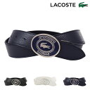 ラコステ ベルト 本革 メンズ LB66911 LACOSTE 牛革 レザー 日本製 カジュアル ビジネス
