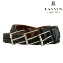 ランバン コレクション ベルト メンズ ランバンコレクション ベルト 本革 メッシュ メンズ JLMB2370 日本製 LANVIN COLLECTION カジュアルベルト 牛革 レザー