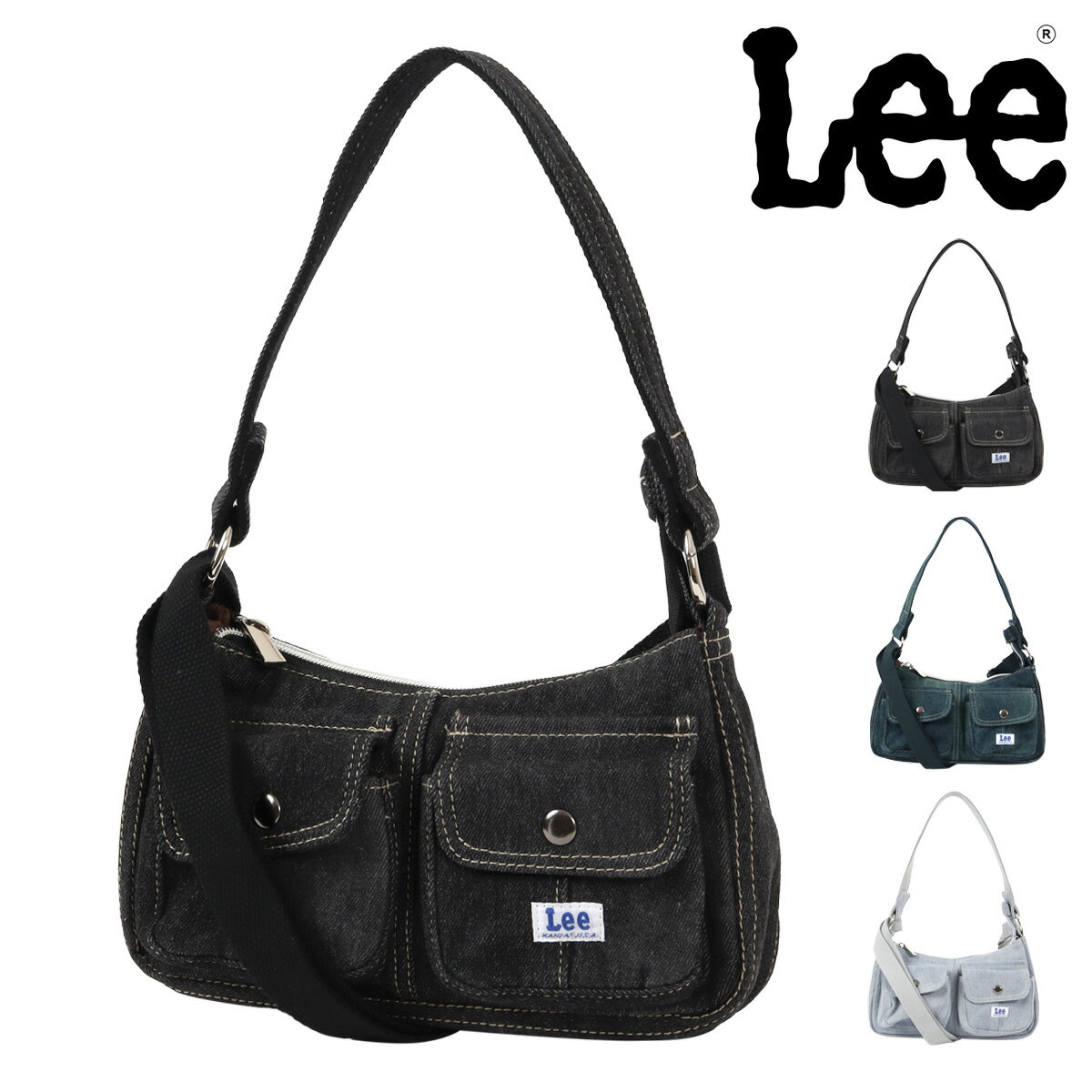 乐天商城 - Lee ショルダーバッグ アグネス レディース 320-5510 リー ミニショルダー デニム 小さめ ハンドバッグ コットン
