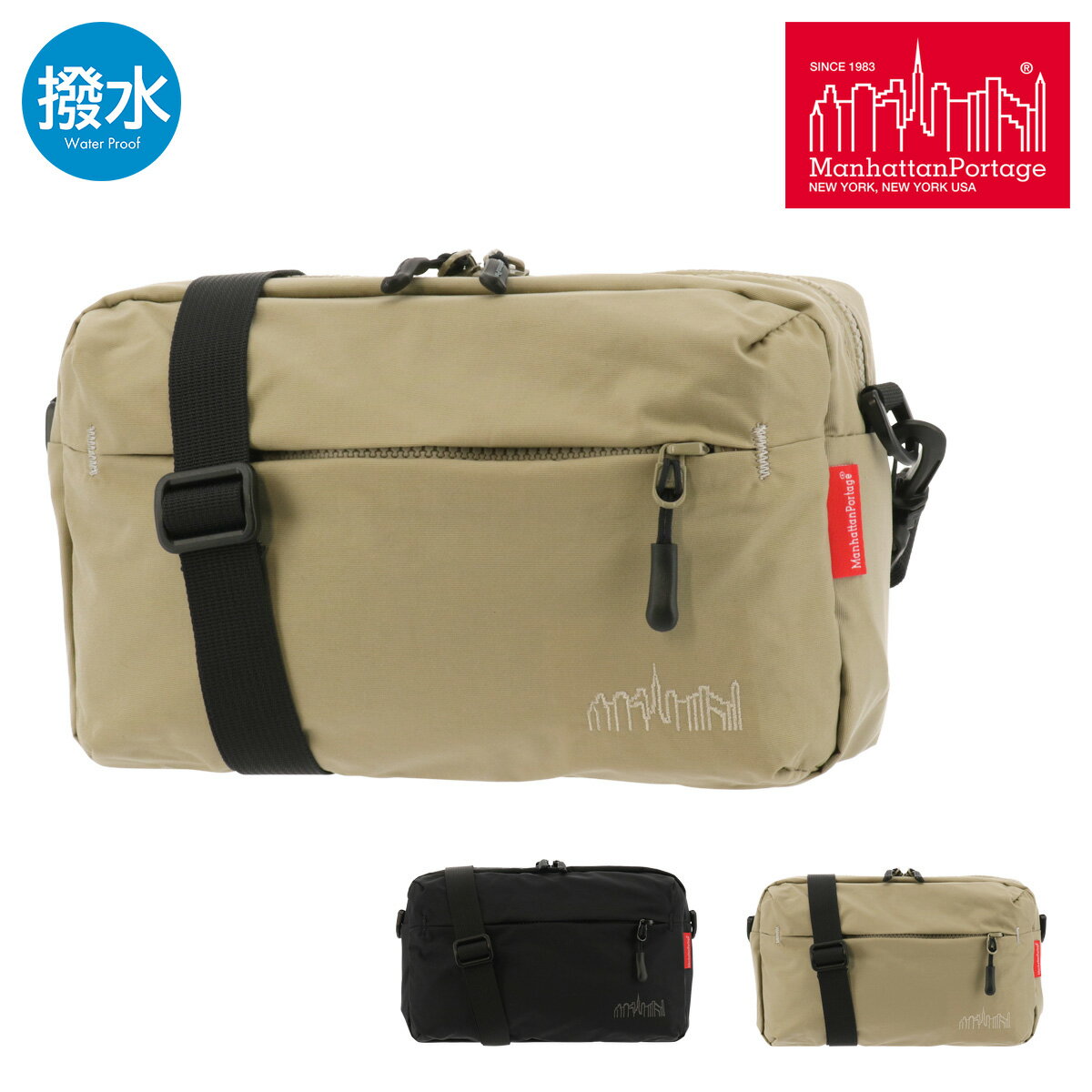 乐天商城 - Manhattan Portage マンハッタンポーテージ ショルダーバッグ 横型 斜め掛け ワンショルダー メンズ レディースMP2445TS QUILL 撥水 軽量 [PO10][即日発送]