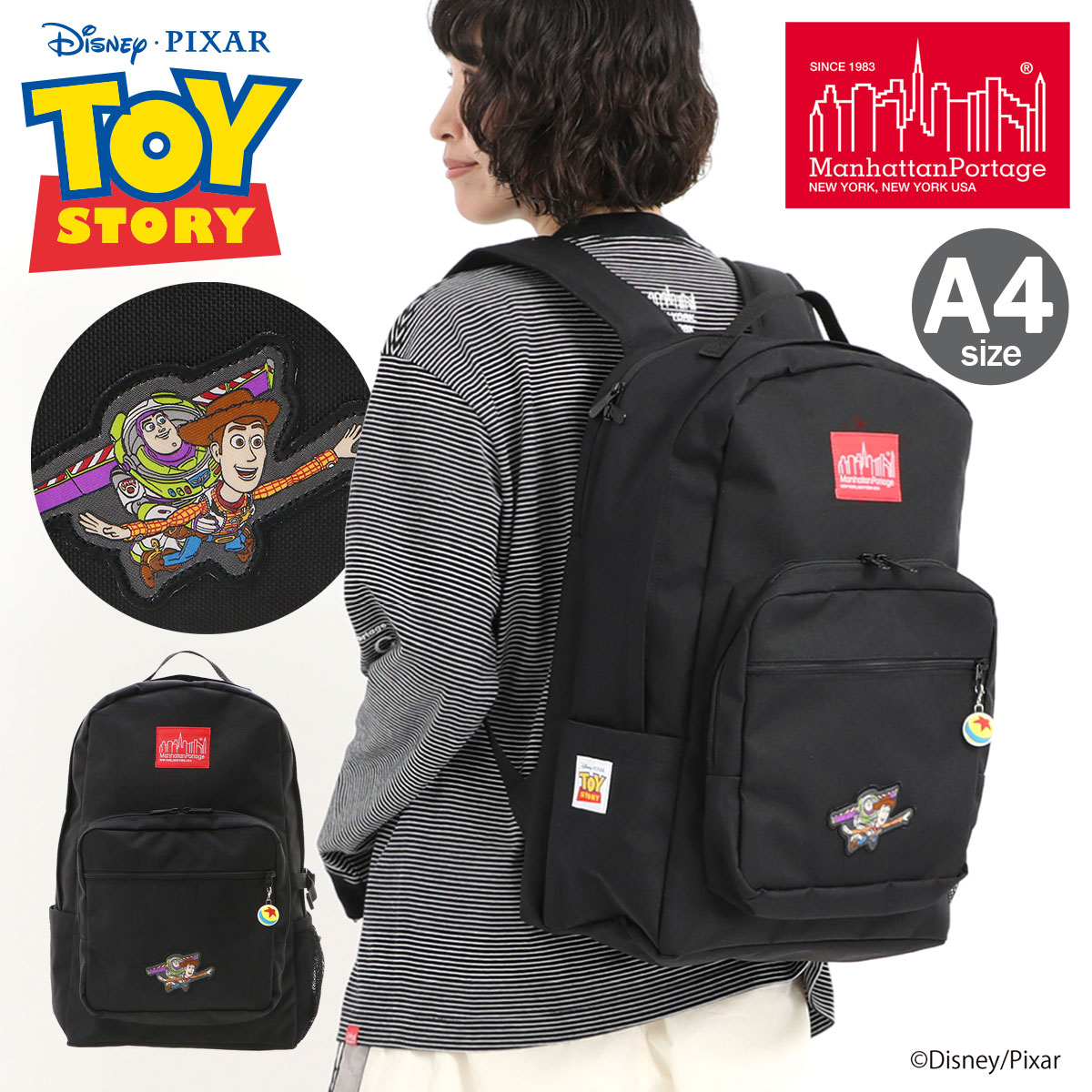 乐天商城 - マンハッタンポーテージ トイストーリー リュック A4 メンズ レディース MP2236TOY manhattanportage TOY STORY ウッディ バズ コラボ[即日発送]