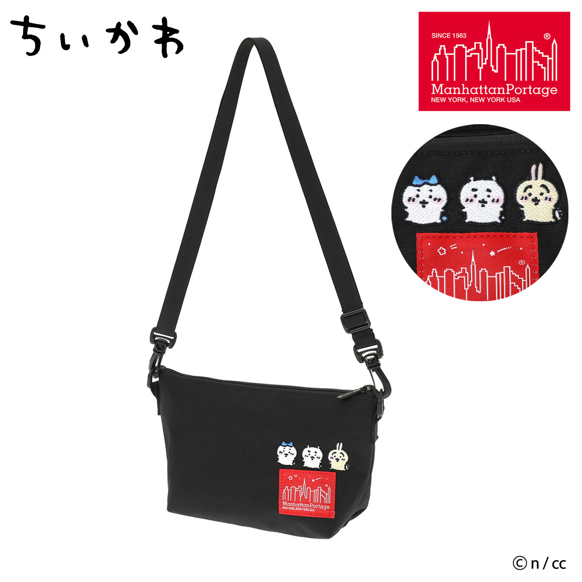 乐天商城 - マンハッタンポーテージ ちいかわ ショルダーバッグ MP6020CKW26 manhattanportage ハチワレ うさぎ 刺繍 コラボ
