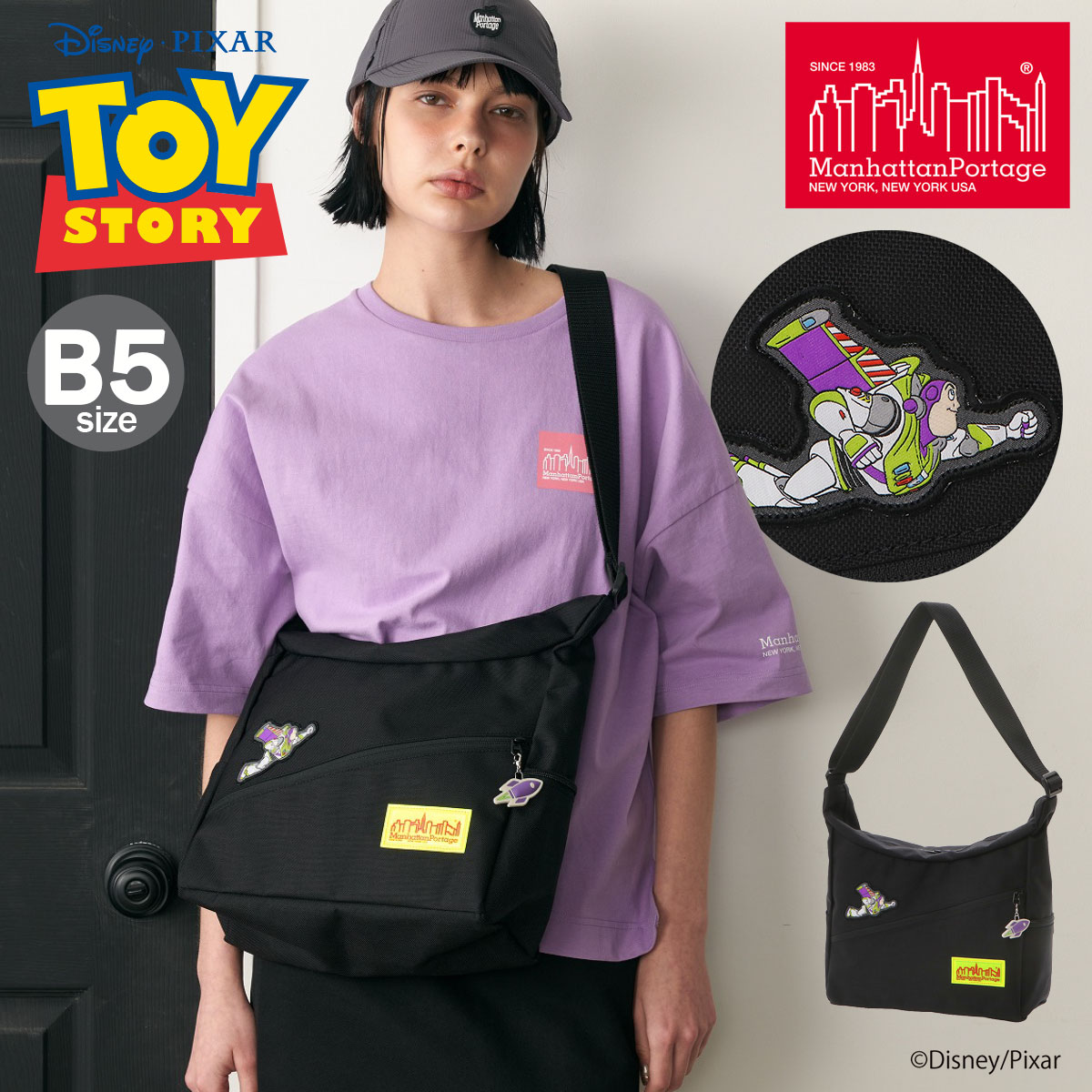 乐天商城 - マンハッタンポーテージ トイストーリー ショルダーバッグ B5 メンズ レディース MP6041TOY manhattanportage TOY STORY バズ コラボ ディスニー ピクサー[即日発送]