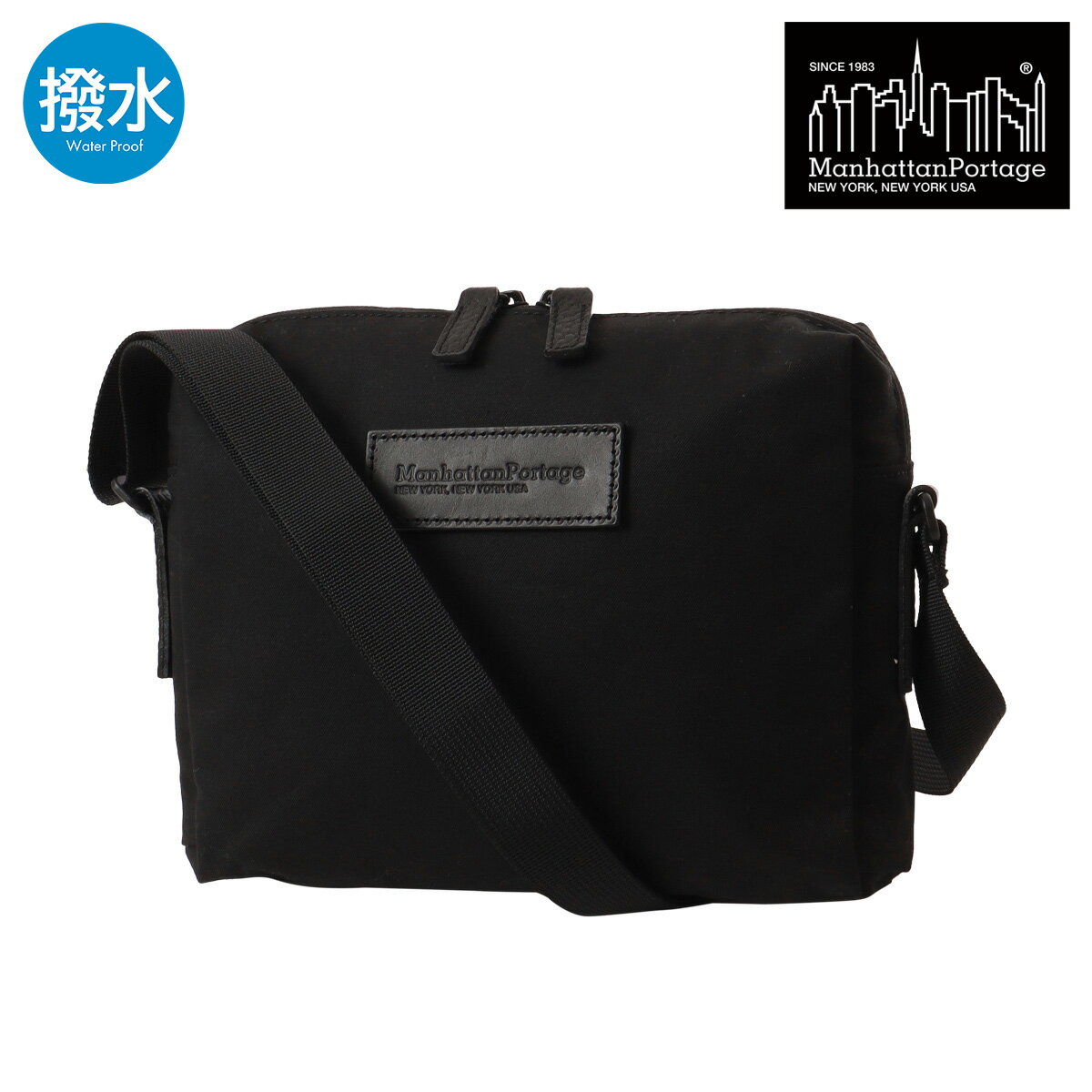 Rakuten - Manhattan Portage マンハッタンポーテージ 撥水 ショルダーバッグ VENTILE 40/2 gabardine ベンタイルMP1488VTBL BLACK LABEL ブラックレーベル[即日発送]