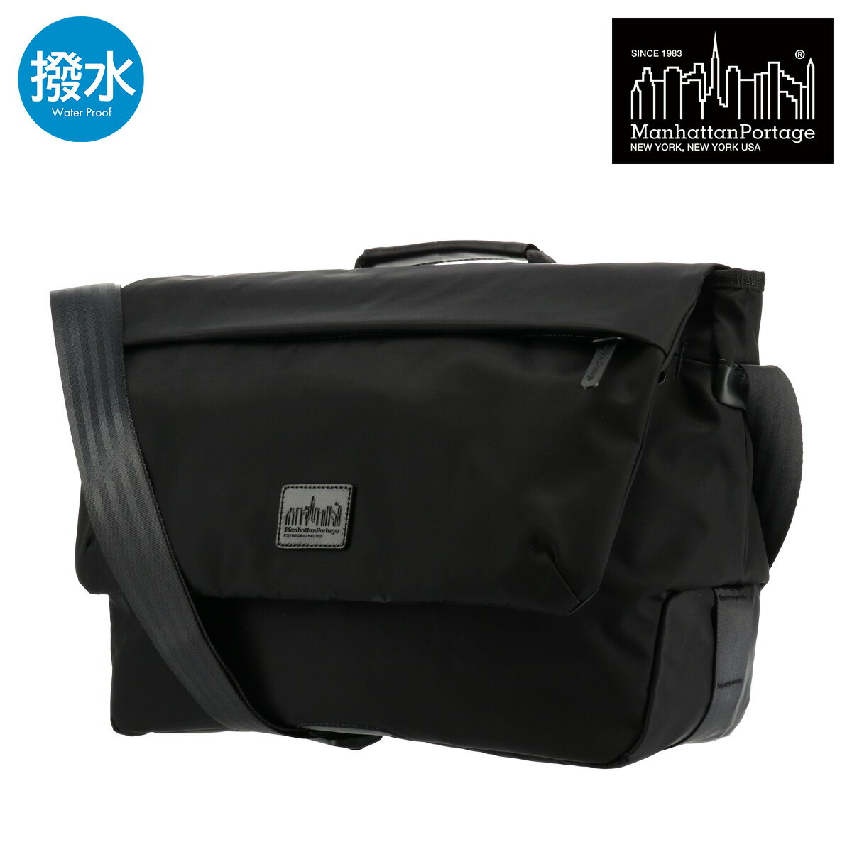 マンハッタンポーテージ ブラックレーベル ショルダーバッグ メッセンジャーバッグ 横型 メンズ レディース MP1686TWLBL Manhattan Portage BLACK LABEL 通勤 通学 撥水[PO10][即日発送]