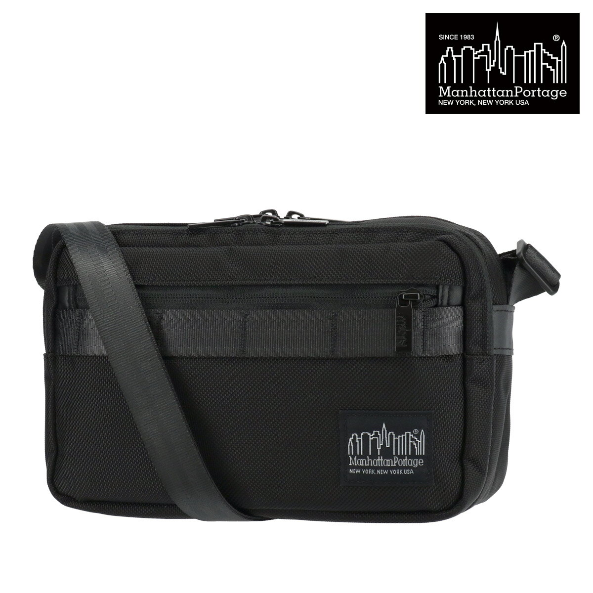 乐天商城 - Manhattan Portage マンハッタンポーテージ ショルダーバッグ ミニショルダー 横型 BLACK LABEL ブラックレーベル MP4039BL 軽量 旅行 [PO10][即日発送]