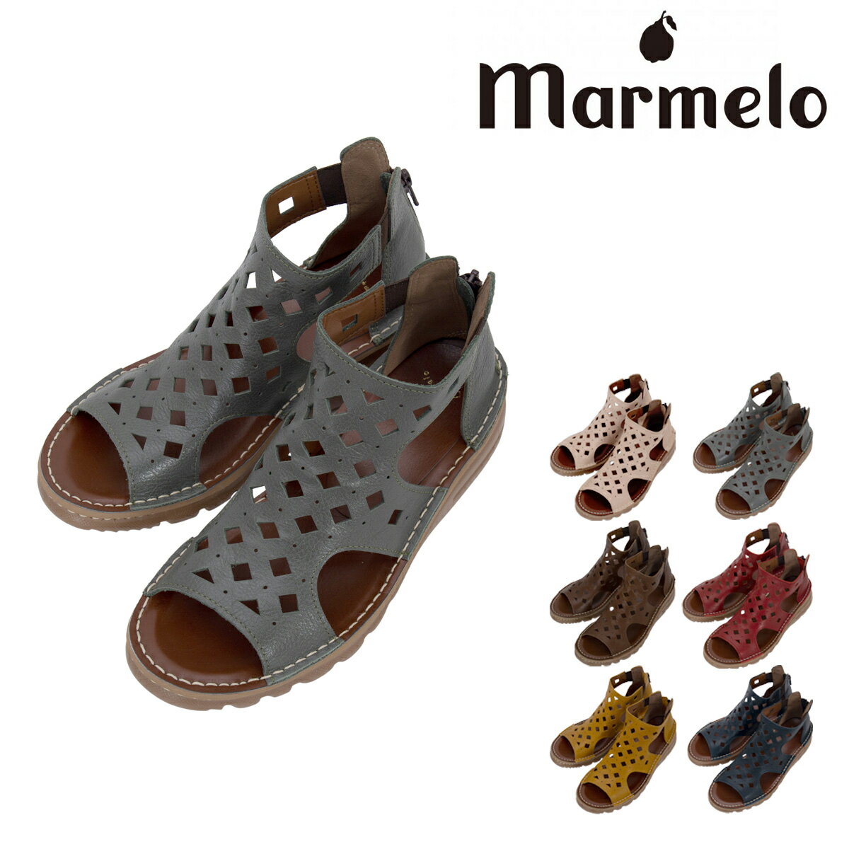 マルメロ パンチングサンダル 日本製 レディース 06-04-30004 marmelo 靴 シューズ レザー[PO10]