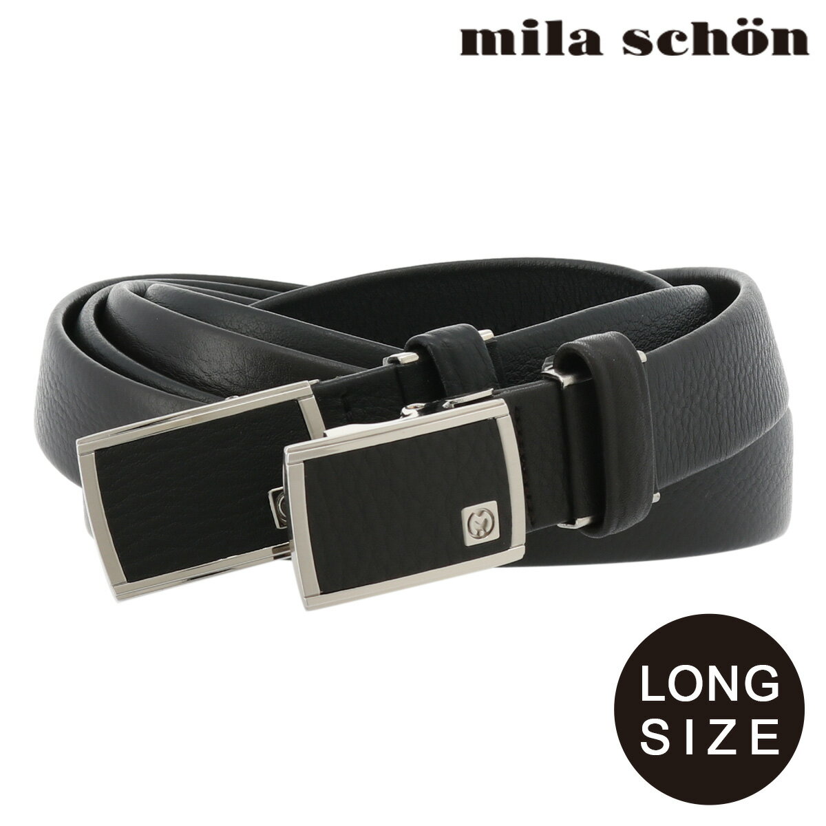 ミラショーン ミラショーン ベルト ロングサイズ MSMBL990 Mila Schon | 大きいサイズ ビジネス フォーマル 牛革 本革 レザー メンズ