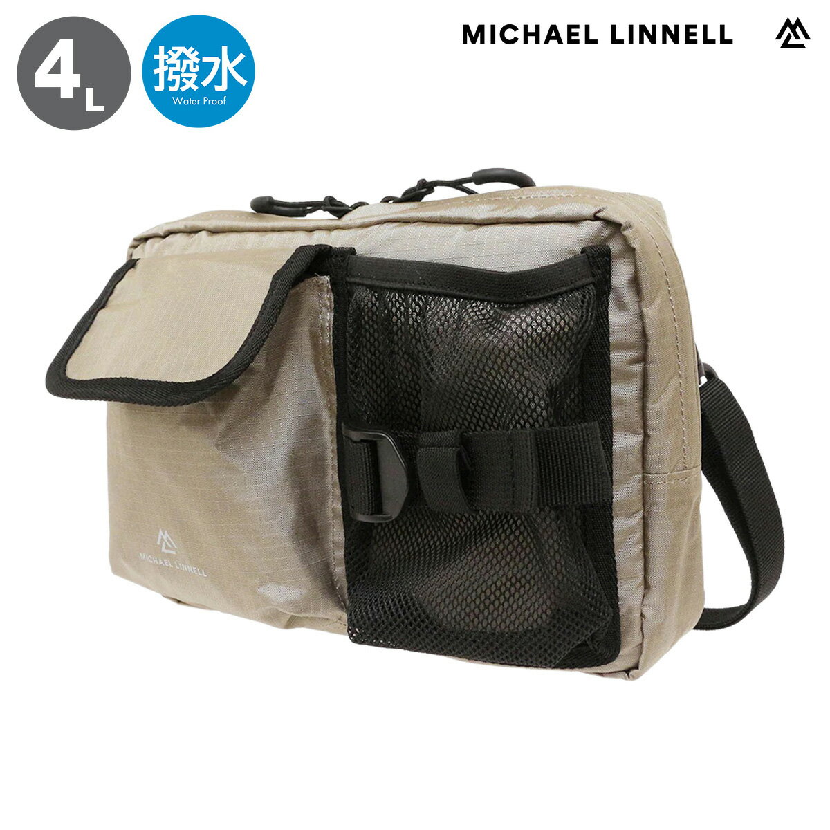 Rakuten - マイケルリンネル ミニショルダーバッグ メンズMLRT-07 MICHAEL LINNELL ショルダーバッグ ミニショルダー 斜め掛け ナイロン 4L 軽量 撥水 通勤 通学 旅行 トラベル アウトドア