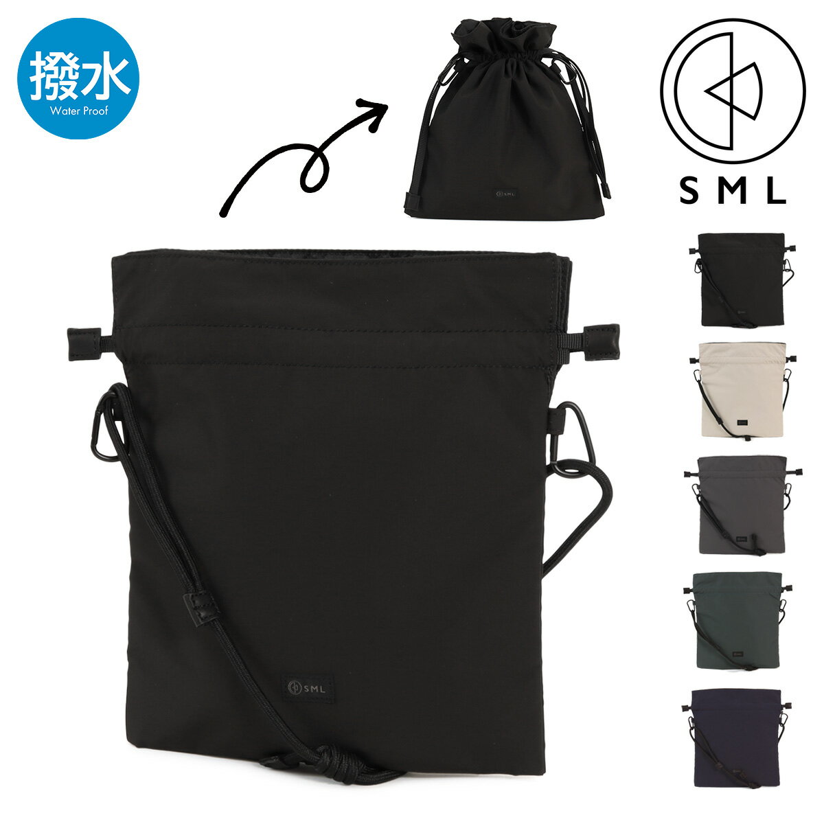 乐天商城 - SML ショルダーバッグ 撥水 軽量 防汚 メンズ レディース K904094 JUDE ユダ エスエムエル 巾着 3層 ミニショルダー ミニバッグ コンパクト[即日発送]