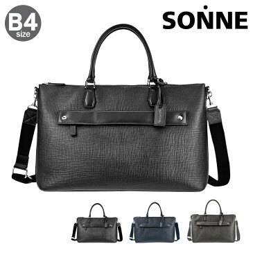 全品10倍★8/20(土)0時〜24H限定｜ゾンネ トートバッグ 2WAY スターク メンズ SOBS005 SONNE | ショルダーバッグ 牛革 本革 レザー