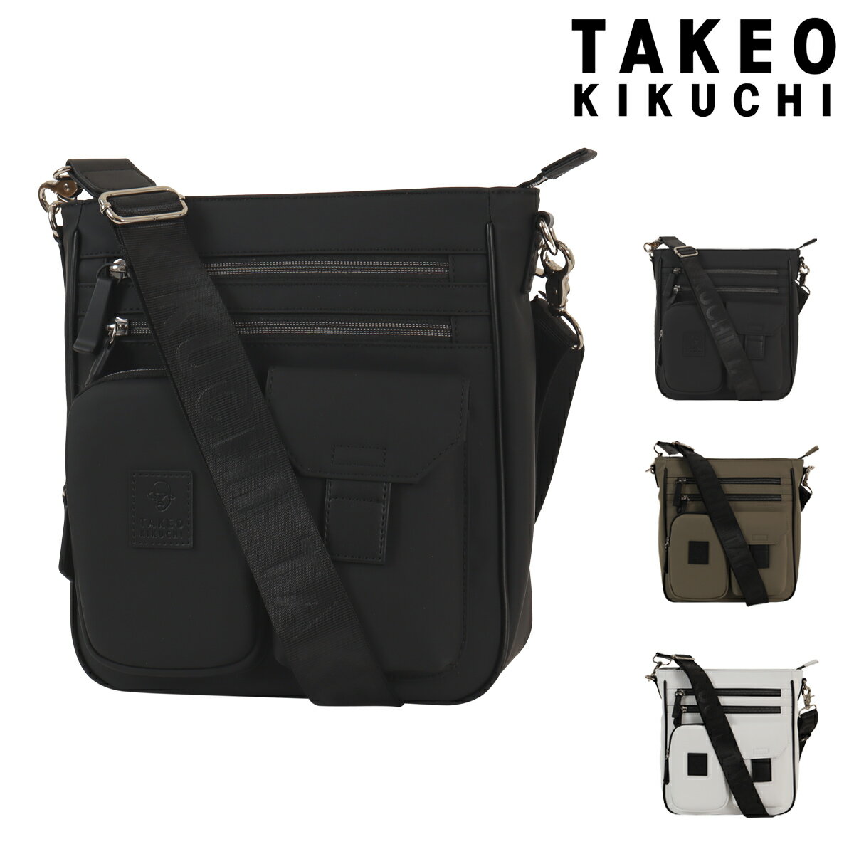 タケオキクチ ショルダーバッグ ワンショルダー 縦型 収納 斜め掛け カジュアル メンズ 732124 ベルクロ II TAKEO KIKUCHI 40周年記念