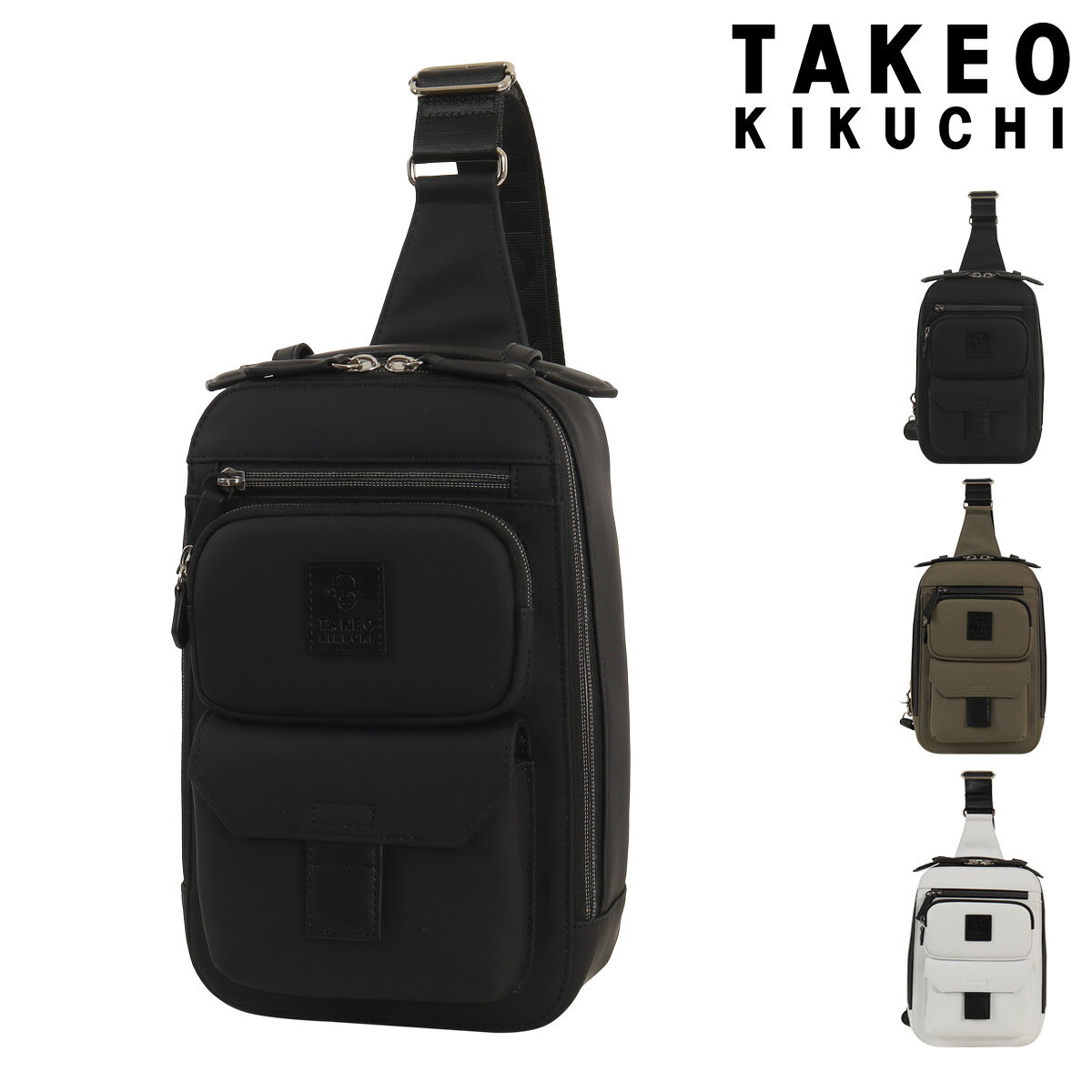 Rakuten - タケオキクチ ボディバッグ ショルダーバッグ ワンショルダー 斜め掛け 縦型 メンズ 732922 ベルクロ II TAKEO KIKUCHI 40周年記念