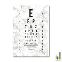 Vision test タイポグラフィー アート プリント ポスター A4視力 視力検査 eye 大理石 大理石調 雑貨 シンプル モノクロ モノトーン 白黒 ...