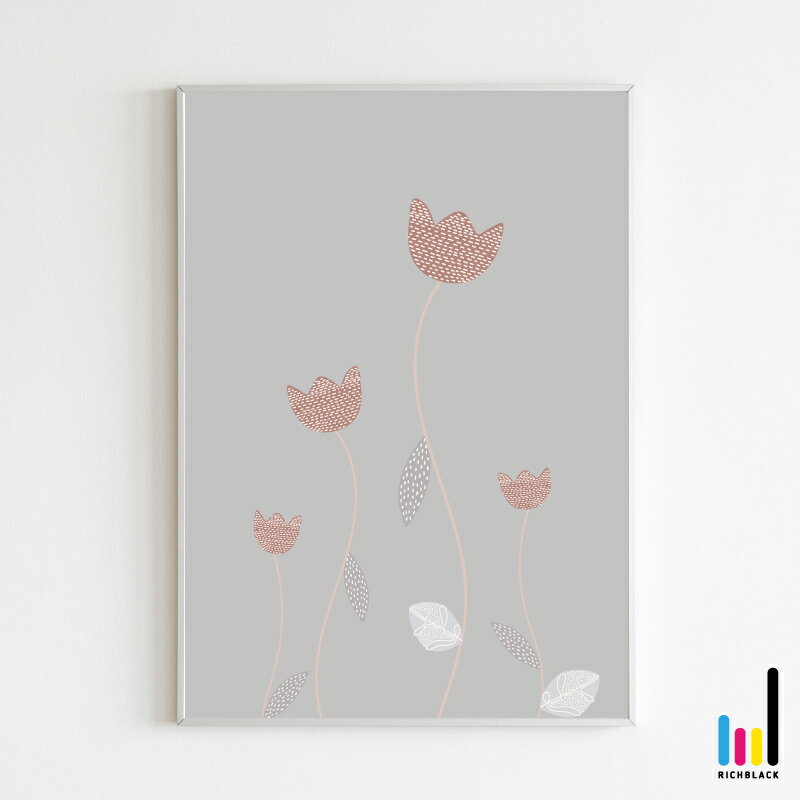 お花 アート プリント ポスター [ A3 ] 北欧 北欧インテリア 雑貨 北欧風 北欧テイスト 花柄 ドライフラワー シンプル 自然 フレーム ナチュラル デザイナーズ インテリアグリーン インテリアアート おしゃれ