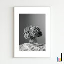 紫陽花 モノクロ フォト アート ポスター A4 mono ver.アジサイ モノトーン 北欧 北欧風 北欧インテリア 北欧テイスト 雑貨 ナチュラル ドライフ...
