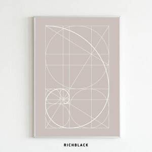 全6色* 黄金比 ポスター A1Golden ratio 幾何学模様 ジオメトリック 男前インテリア インダストリアル カフェ風 玄関 シンプル モノクロ モノトーン モルタル コンクリ くすみカラー ベージュ ミニマル インテリア アート おしゃれ モダン