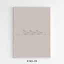 Three Ducks 線画 ポスター A4 アヒル カモ 鳥 韓国 インテリア 韓国風 ラインアート 抽象画 一筆書き 子供部屋 ウェルカム 玄関 アートポス...
