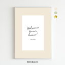 Welcome to our home. ポスター A4サイズ ミモザ イエロー 春 花 ドライフラワー マーブル 大理石 柄 アート ホテル ラウンジ カフェ...