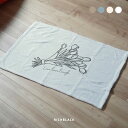 チューリップ live love laugh ブランケット 90×65ひざ掛け 薄手 お花 線画 ラインアート 抽象画 プリント 韓国 韓国風 ジャパンディ 北欧 リビング インテリア グレージュ 大人 子供 赤ちゃん エアコン対策 ウェルカム シンプル モダン カフェ風 おしゃれ かわいい