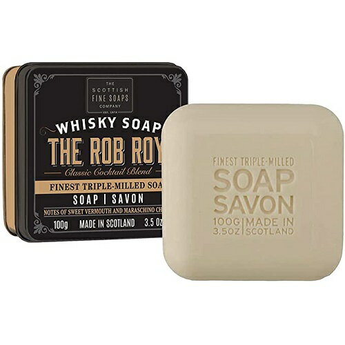 ハンドソープ・石鹸（2000円程度） SCOTTISH FINE SOAPS（スコティッシュファインソープ）ウィスキー【ロブロイ 缶入りソープ（固形石鹸）】スコットランド製 ウイスキー ハンドソープ 固形石けん 固形せっけん レトロ 缶入り ダンディー メンズ 男性 プレゼント ギフト 贈り物 父の日