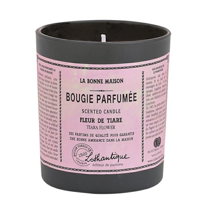 LOTHANTIQUE（ロタンティック）LA BONNE MAISON（ボンメゾン）グラスキャンドル（アロマキャンドル）【ティアラ】フランス製 フレグランスキャンドル ヨーロッパ 輸入 海外 香り アロマ 男性 女性 プレゼント ギフト 贈り物 人気 お祝い