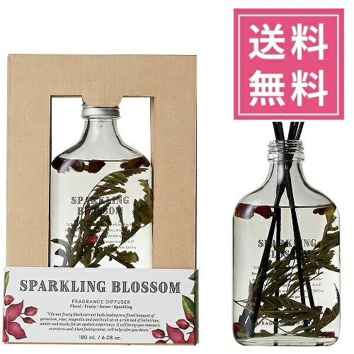 楽天リッチキャンドル 楽天市場店BOTANICAL BOTTLES（ボタニカルボトルズ） リードディフューザー180ml【スパークリングブロッサム】ルームフレグランス スティックタイプ 置くだけ 置き型 玄関 リビング 寝室 お洒落 オシャレ おしゃれ ガラスボトル お酒 瓶プレゼント ギフト 贈り物 女性 男性