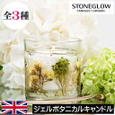 【正規品】STONE GLOW(ストーングロー)ボタニクス【ジェルボタニカルキャンドル】イギリス製 英国 アロマキャンドル ルームフレグランス キャンドル グラス入り プレゼント ギフト 贈り物 女性 男性 誕生日 母の日 父の日 オシャレ インテリア