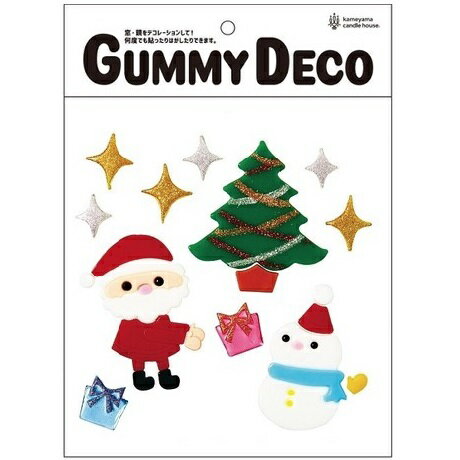 Gummy Deco（グミデコ）バッグS クリスマスシリーズ 【ハッピータイム】Gel Gems ジェルジェム 窓 ガラス デコレーション 壁 ウォールデコ ゼリー ジェル 貼るだけ 何度でも 何回でも 貼りなおせる 季節 子供 こども ウィンドウディスプレイ カラフル