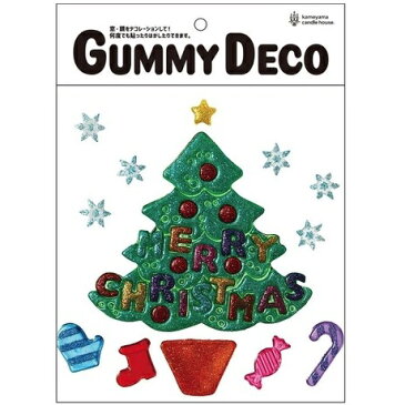 Gummy Deco（グミデコ）バッグS クリスマスシリーズ 【クリスマスツリー】Gel Gems ジェルジェム 窓 ガラス デコレーション 壁 ウォールデコ ゼリー ジェル 貼るだけ 何度でも 何回でも 貼りなおせる 季節 子供 こども ウィンドウディスプレイ カラフル