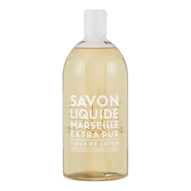 カンパニー ド プロバンス エクストラピュア2 リキッドマルセイユソープ リフィル（詰め替え用）1000ml【コットンフラワー】フランス製 COMPAGNIE DE PROVENCE リキッドソープ 液体石鹸 液体石けん 液体せっけん 大容量 レフィル つめかえのサムネイル