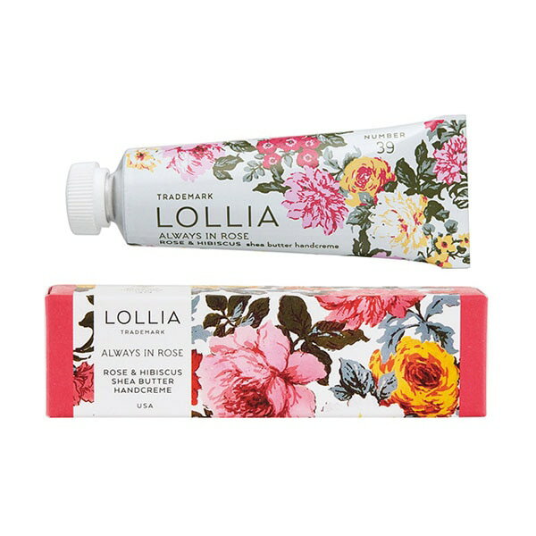 LOLLIA(ロリア) プチハンドクリームアメリカ製 海外 インポート ハンドケア ミニハンドクリーム 保湿 潤い マカデミアオイル アボカドオイル アルガンオイル シアバター 滑らか 人気 マーゴット・エリーナ 女性 プレゼント ギフト 贈り物 誕生日