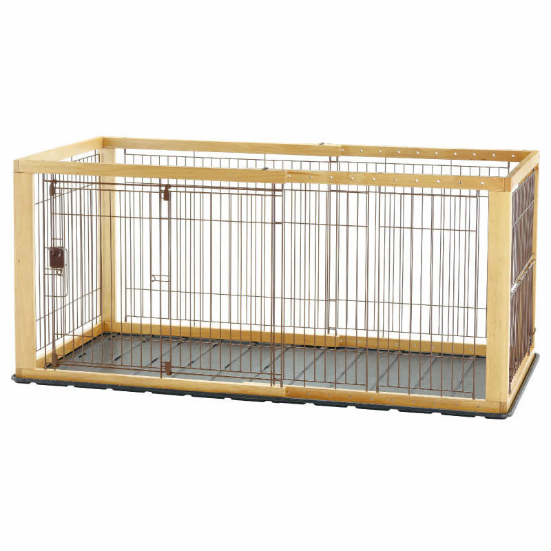 楽天市場】リッチェル 木製スライドペットサークルワイド 屋根の通販