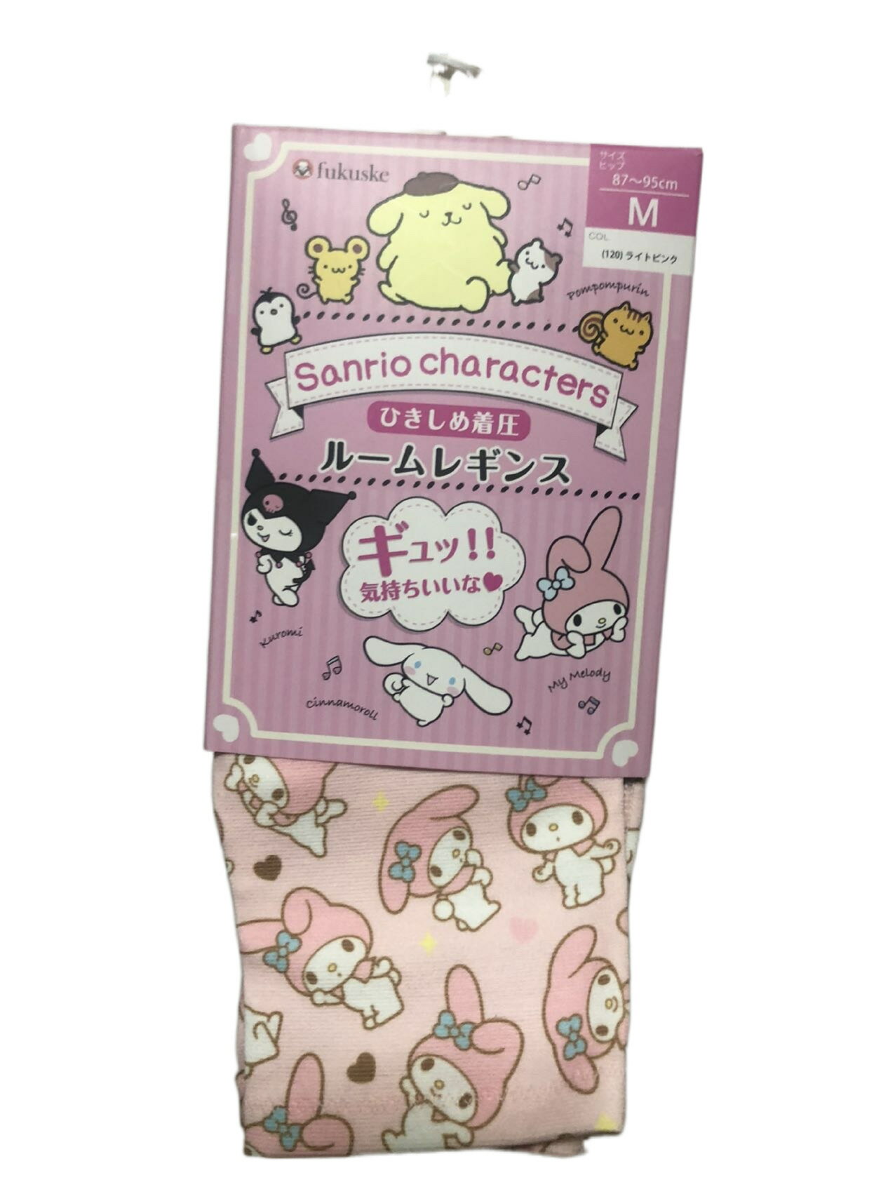 Sanrio サンリオキャラクターズ　引き締め着圧　ルームレギンス　福助　fukuske 日本限定　マイメロディ　シナモンロール　ポムポムプリン　クロミ　M/L 2