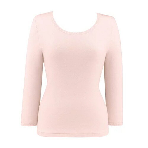 ATSUGIの肌着 8分袖インナー ダイヤ柄 48531NS アツギ インナー レディース レース 大人 肌着 下着 婦人肌着 防寒 秋 冬 ルームウェア インナーシャツ 温活 暖かい 吸湿発熱 女性 婦人 LL 日本製