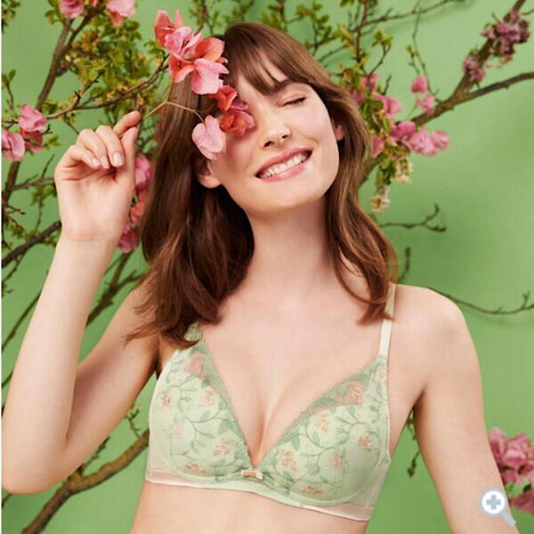 ブラ ワイルドステム 夢みるブラ ノンワイヤー ブラジャー【アモスタイル】トリンプ AMSTYLE　AMST1368..