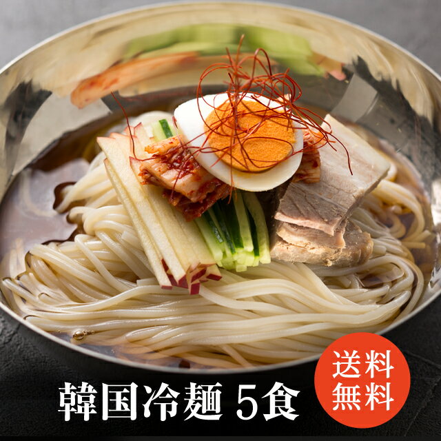 【6/4 20:00～6/11 1:59 2点購入ポイント5倍・3点以上購入ポイント10倍】冷麺 5食入り メール便 韓国冷麺 韓国食品 韓国料理 韓国 【李朝園】