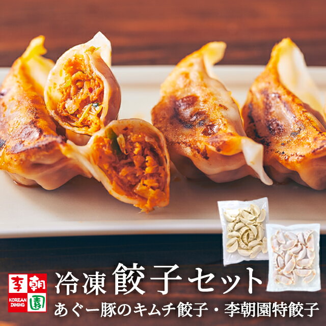 【送料無料】 餃子セット 肉餃子 キムチ餃子 冷凍 48個 餃子 焼き餃子 韓国食品 韓国料理 韓国 【李朝園】のサムネイル