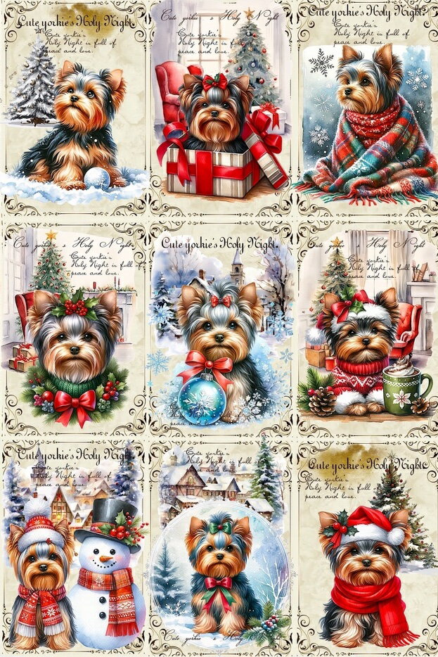 新入荷 オリジナル 生地 ヨーキー ヨークシャテリア ブロックデザイン ハンドメイド素材 クラフト アップリケ