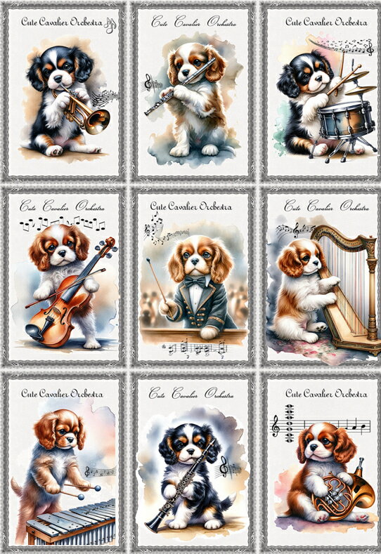 新入荷 オリジナル 生地 犬 ブロックデザイン ハンドメイド素材 クラフト アップリケ キャバリアキング..