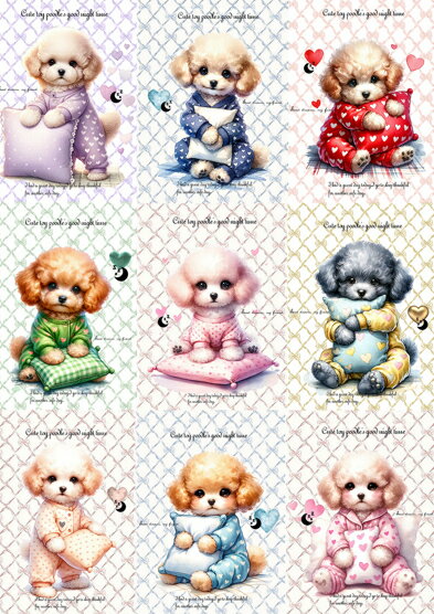 新入荷 オリジナル 生地 トイプードル ブロックデザイン ハンドメイド素材 クラフト アップリケ