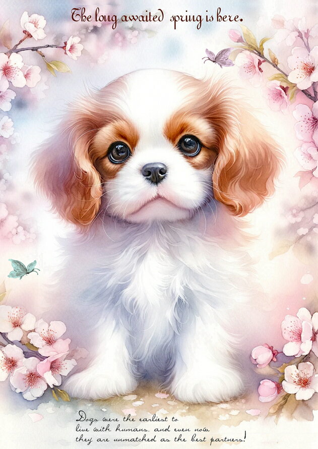 Rakuten - 新入荷 オリジナル 生地 犬 ブロックデザイン ハンドメイド素材 クラフト アップリケ キャバリアキングチャールズスパニエル