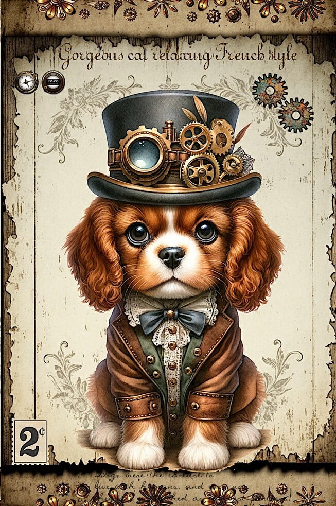 新入荷 オリジナル 生地 犬 ブロックデザイン ハンドメイド素材 クラフト アップリケ キャバリアキング..