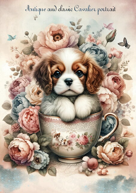 新入荷 オリジナル 生地 犬 ブロックデザイン ハンドメイド素材 クラフト アップリケ キャバリアキング..