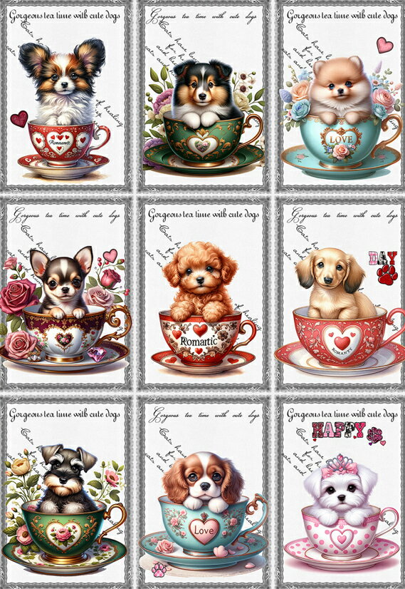 乐天商城 - 新入荷 オリジナル 生地 犬 ブロックデザイン ハンドメイド素材 クラフト アップリケ