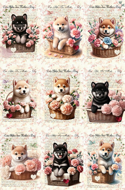 Rakuten - 新入荷 オリジナル 生地 柴犬 ブロックデザイン ハンドメイド素材 クラフト アップリケ