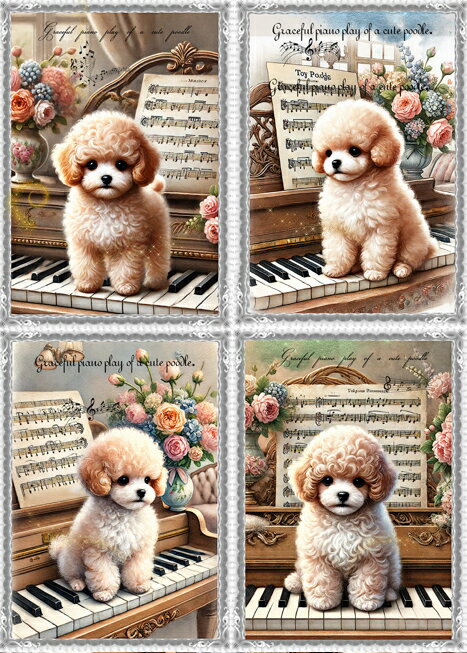 新入荷 オリジナル 生地 犬 パネル生地 ブロックデザイン ハンドメイド素材 クラフト アップリケ トイプードル