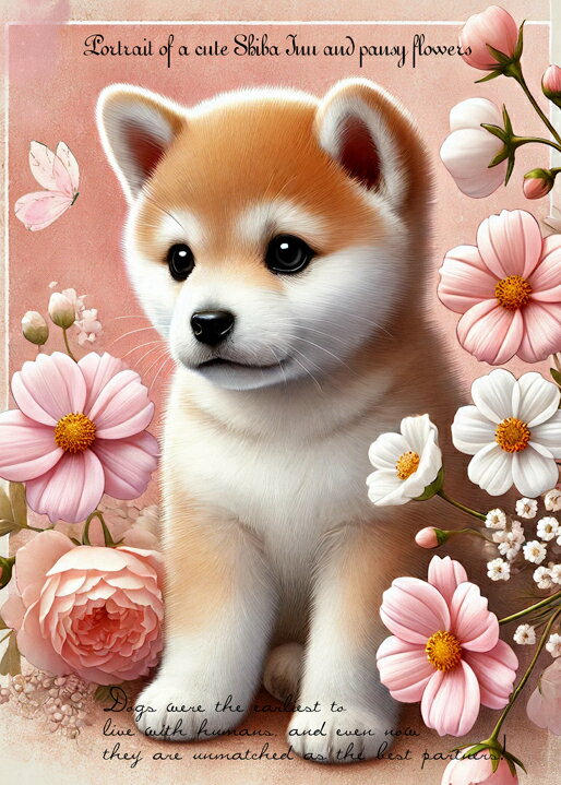 Rakuten - 新入荷 オリジナル 生地 柴犬 ブロックデザイン ハンドメイド素材 パネル生地