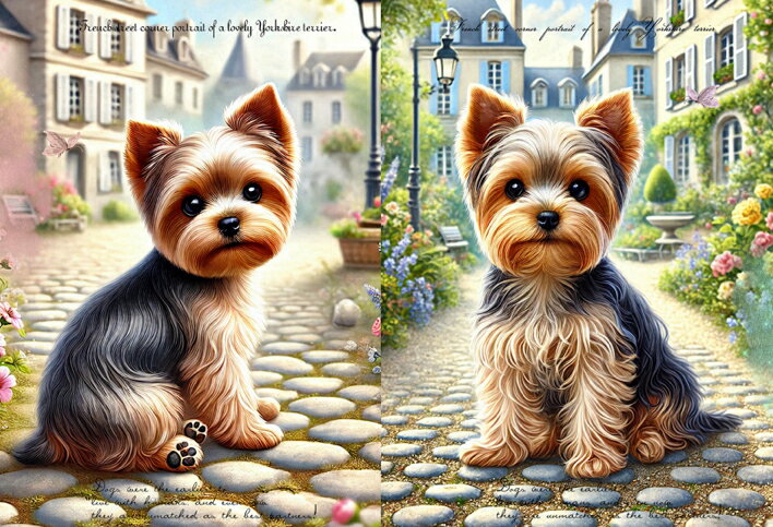 新入荷 オリジナル 生地 ヨーキー ヨークシャテリア ブロックデザイン ハンドメイド素材 　パネル生地